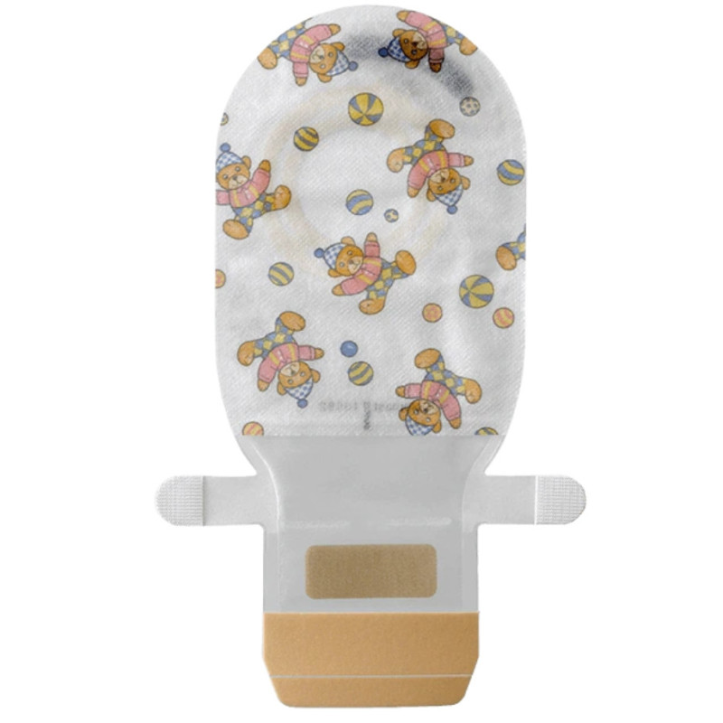 146910 Worek Stomijny Easiflex Pediatryczny Misie 17mm 105ml Otwarty Hide-away Coloplast