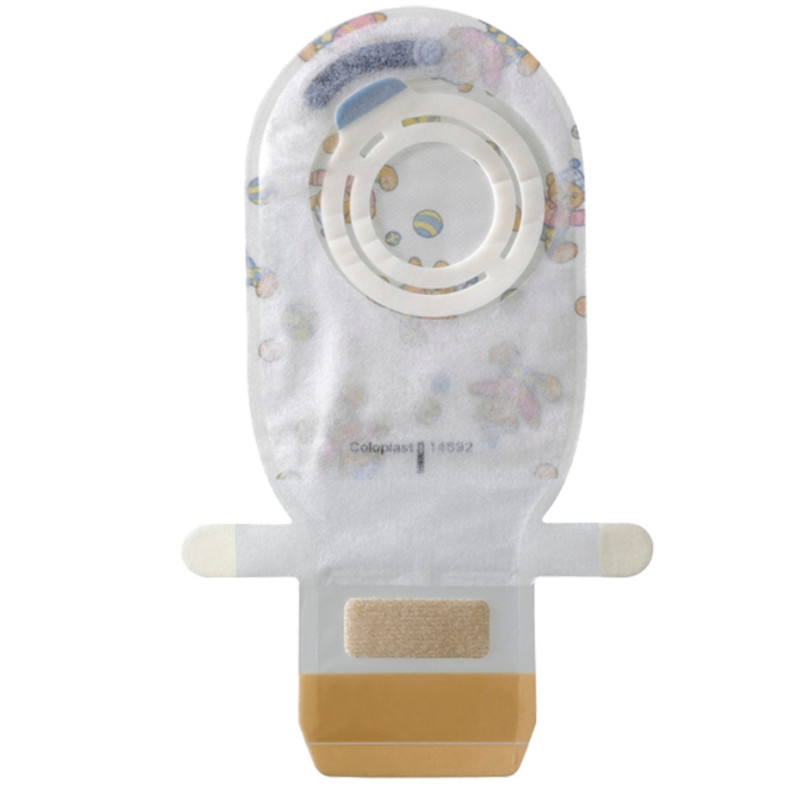 146910 Worek Stomijny Easiflex Pediatryczny Misie 17mm 105ml Otwarty Hide-away Coloplast