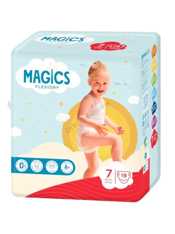 Pieluchomajtki dla większych dzieci Magics Flexidry rozmiar 7 XXL(17 kg+)