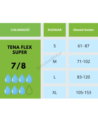 TENA Flex Super pampersy z pasem mocującym dla seniora ProSkin