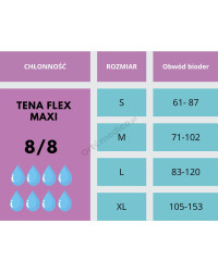 TENA Flex Maxi ProSkin pieluchomajtki dla dorosłych z regulowanym pasem