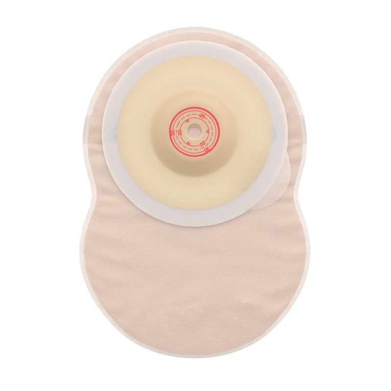 421612 Worek Ileo Esteem Flex Convex 20-43/50 Zamknięty Beż z Okienkiem ConvaTec