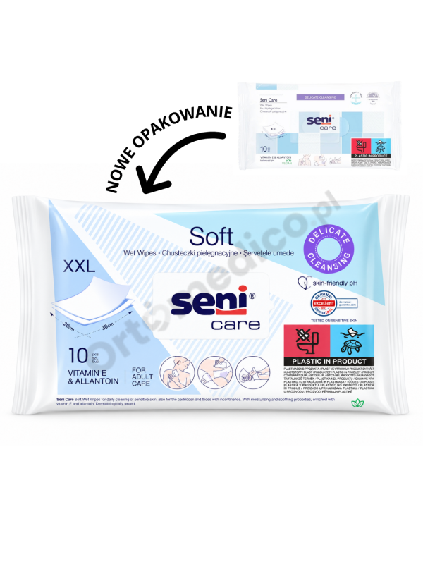 Seni Soft Chusteczki Mokre Nawilżane dla Osób Starszych 10 szt.