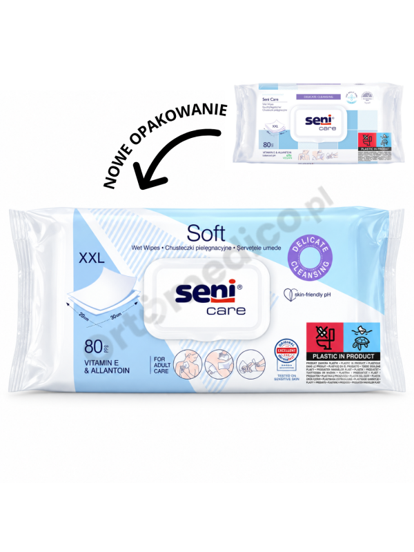 Seni chusteczki mokre dla dorosłych pielęgnacyjne 80 szt. (XXL)