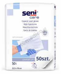 Myjki higieniczne jednorazowe niepodfoliowane dla leżących Seni Care 50 szt.