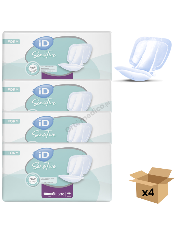 Pieluchy anatomiczne id sensitive form maxi bardzo chłonne także na noc (dawniej iD Expert Form Maxi)