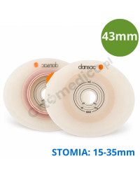 3143-15 Płytka stomijna płaska Dansac NovaLife TRE 2 - pierścień 43 mm, do docinania 15–35 mm