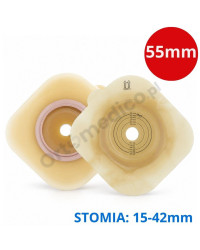 1355-15 Płytka stomijna wypukła Dansac Nova 2 X3 Convex 6 mm 15–42 mm 55 mm
