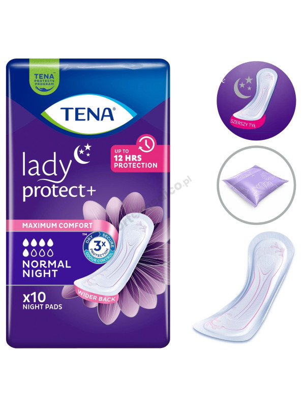 TENA Lady Normal Night specjalistyczne podpaski na noc na NTM NOWE OPAKOWANIE