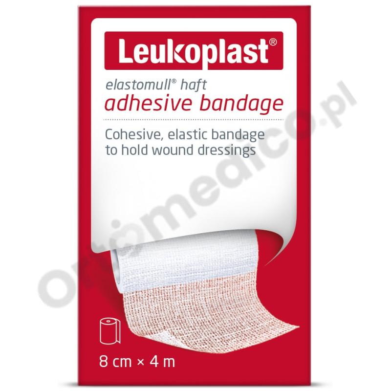 Leukoplast elastomull haft elastyczny bandaż samoprzylepny (8 cm x 4 m) x 1 szt.