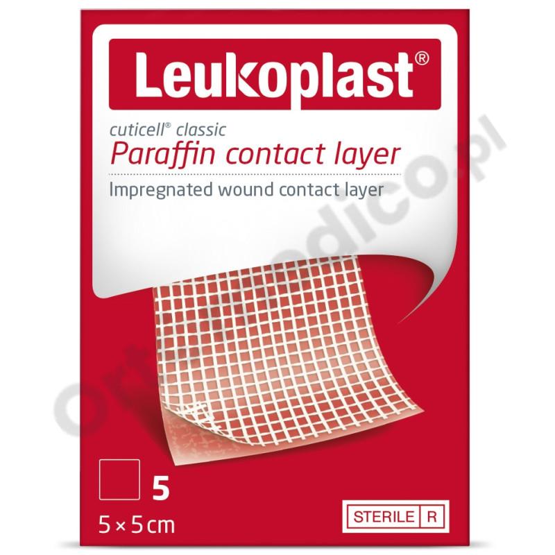 Leukoplast cuticell paraffin opatrunek impregnowany parafiną (5 x 5 cm) x 5 szt.