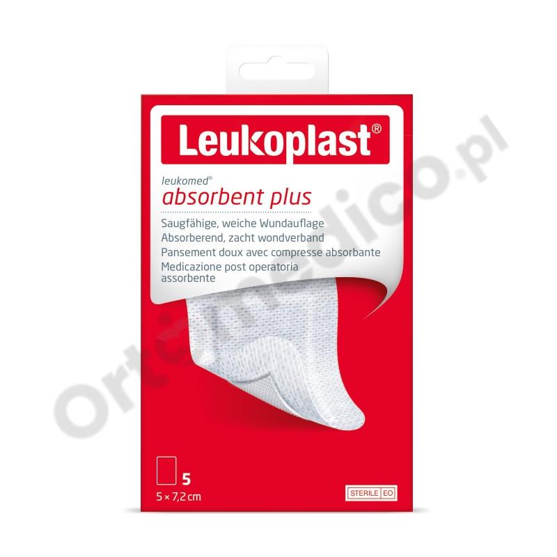 Leukoplast Leukomed absorbent plus plastry (5 x 7,2 cm) x 5 szt.