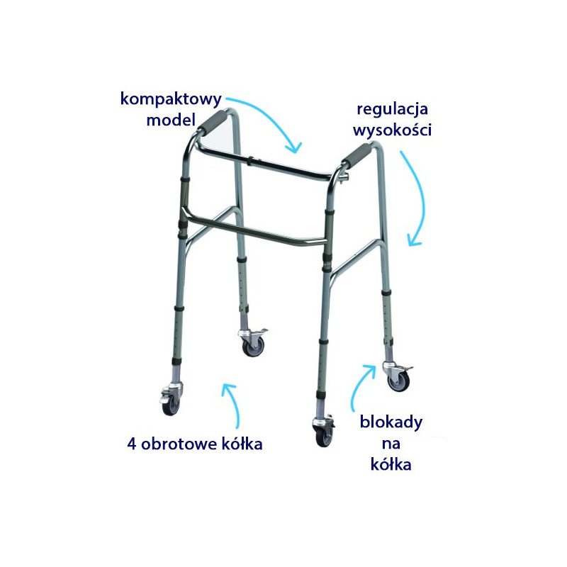 Balkonik kroczący AT02001 z obrotowymi kołami Antar