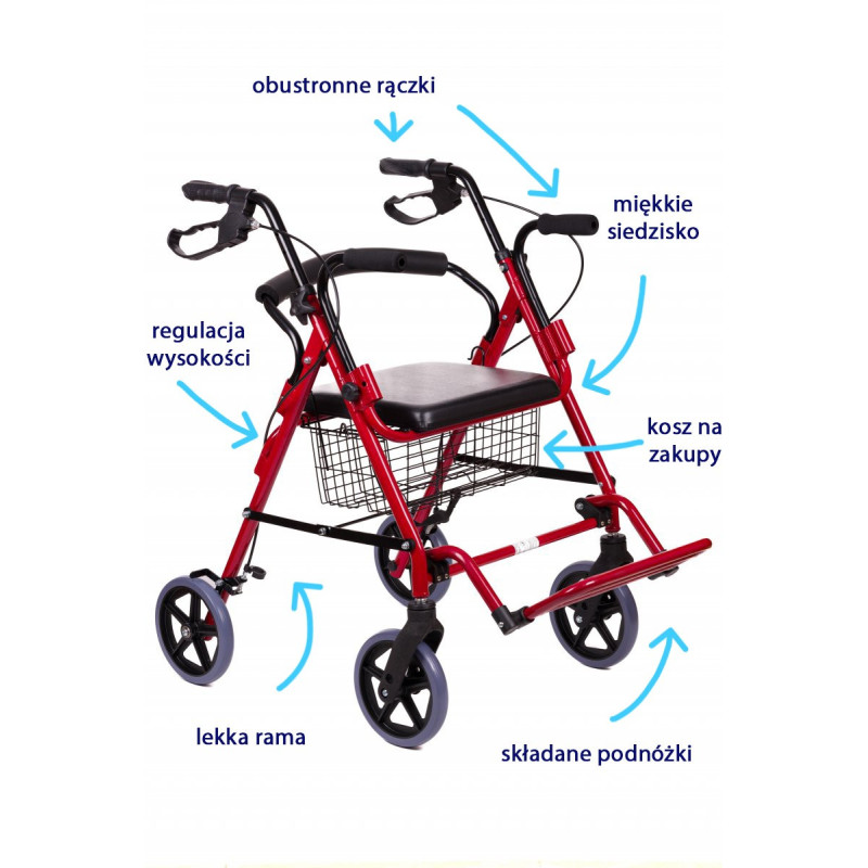 Chodzik czterokołowy z koszem Antar AT51018