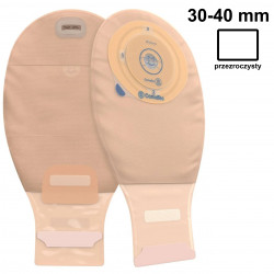 413516 Jednoczęściowy Worek Ileostomijny  Esteem+ Plastyczny z Filtrem Z Zapinką Invisiclose ConvaTec 30-40mm Otwarty Średni