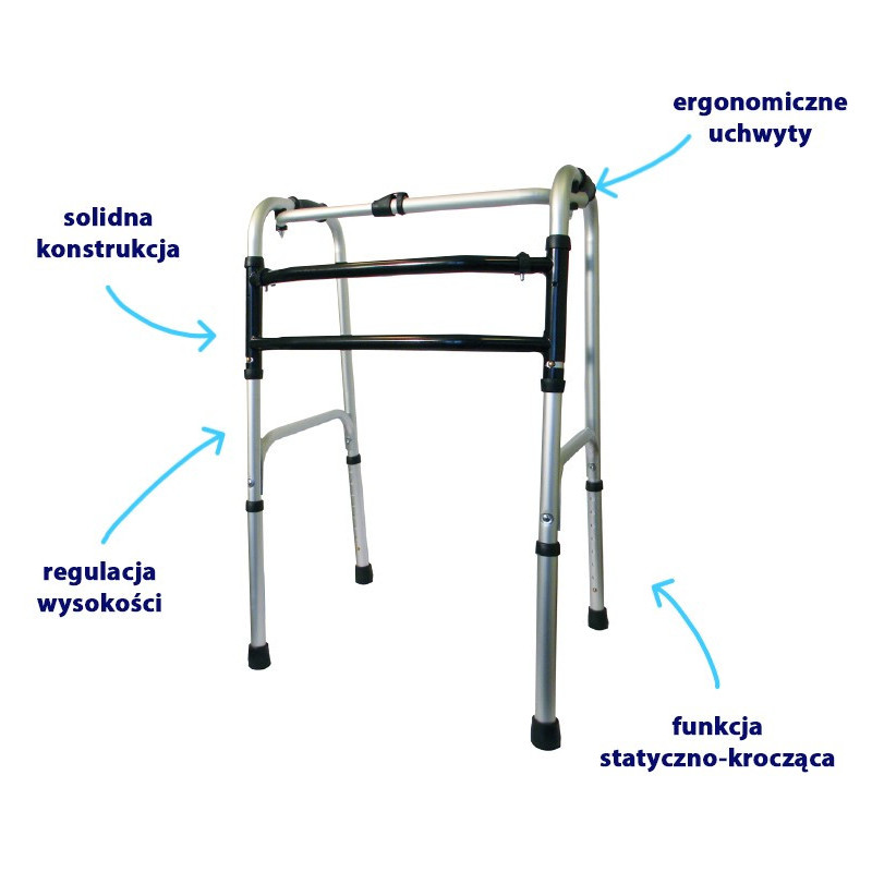 AR-003 Balkonik aluminiowy składany, dwukołowy ARmedical