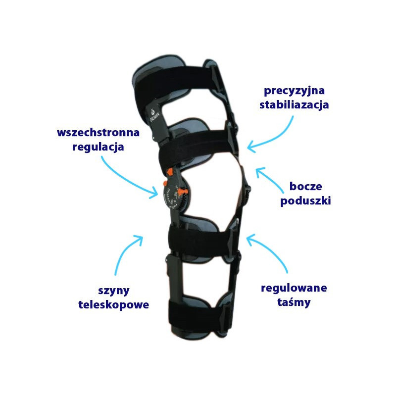 Stabilizator kolana z regulacją kąta zgięcia i wyprostu 94260 Orliman