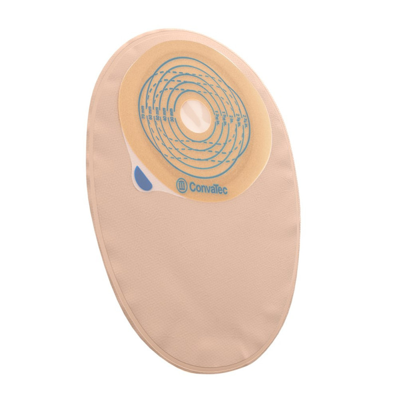 416701 Worek Stomijny 1-częściowy  ConvaTec Esteem + Zamknięty 20-70 mm Średni kolo z filtrem  Beżowy Z Okienkiem