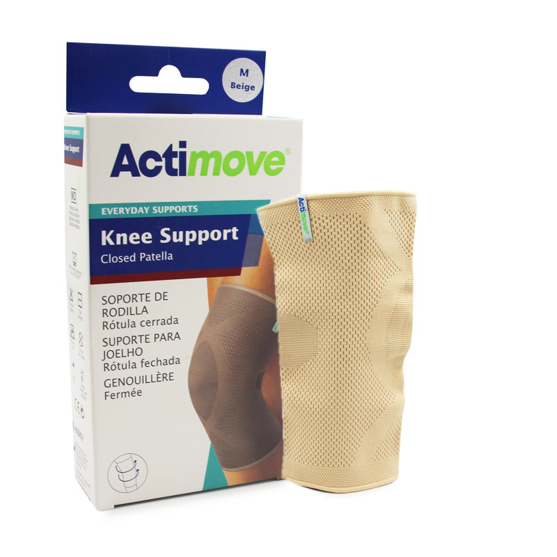 Opaska na kolano z zabudowaną rzepką ACTIMOVE Knee Support Beż