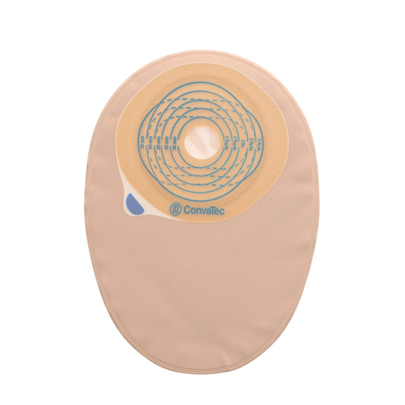 416701 Worek Stomijny 1-częściowy  ConvaTec Esteem + Zamknięty 20-70 mm Średni kolo z filtrem  Beżowy Z Okienkiem
