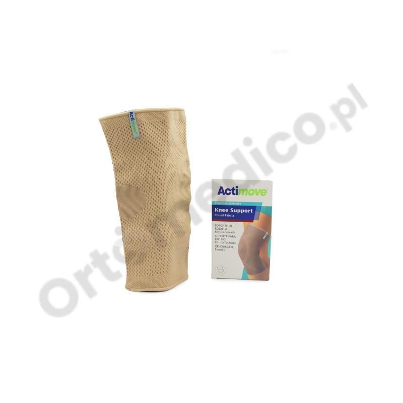 Opaska na kolano z zabudowaną rzepką ACTIMOVE Knee Support Beż