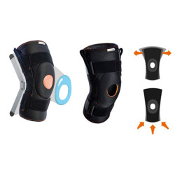 Owijana orteza kolana z regulacją kąta zgięcia i szynami bocznymi 7120 Orliman