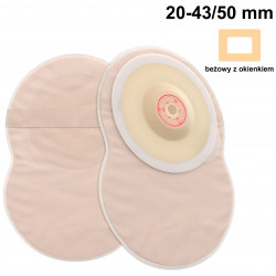 421612 Worek Ileo Esteem Flex Convex 20-43/50 Zamknięty Beż z Okienkiem ConvaTec