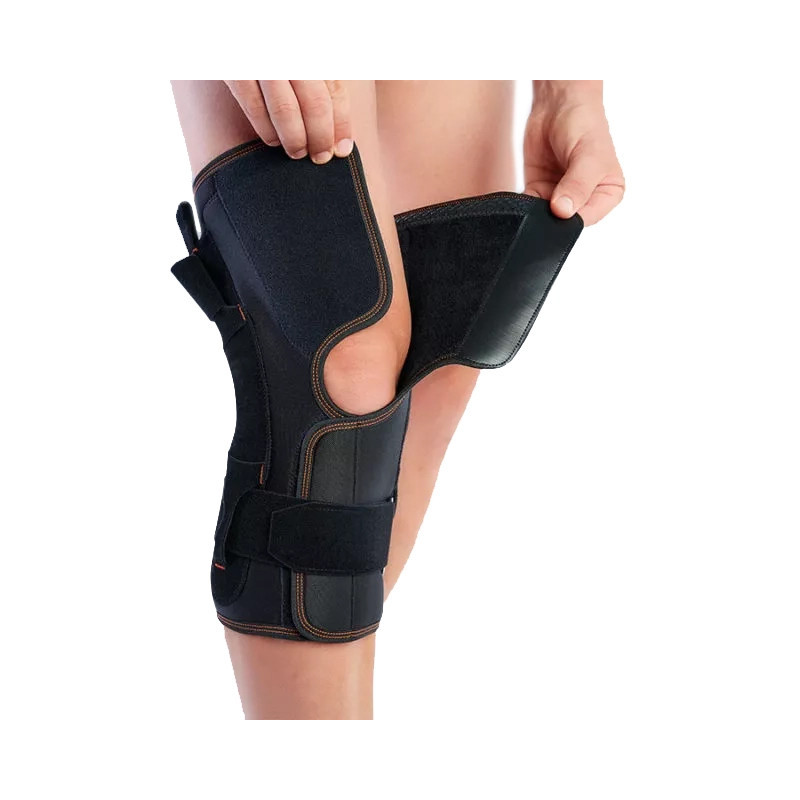 Orteza kolana otwarta z szyną i regulacją kąta zgięcia 7104-A Orliman