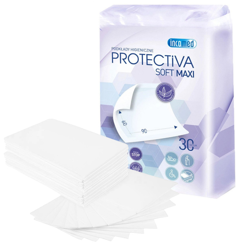 Podkłady higieniczne chłonne na łóżko Protectiva Soft Maxi 90x60
