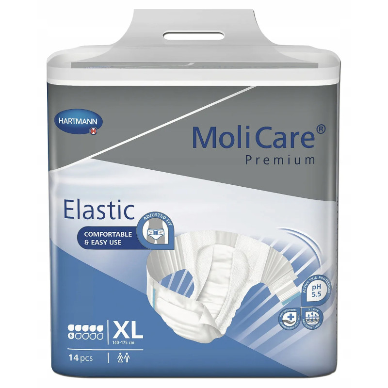 MoliCare Premium Elastic 6K pieluchomajtki zapinane na rzepy XL