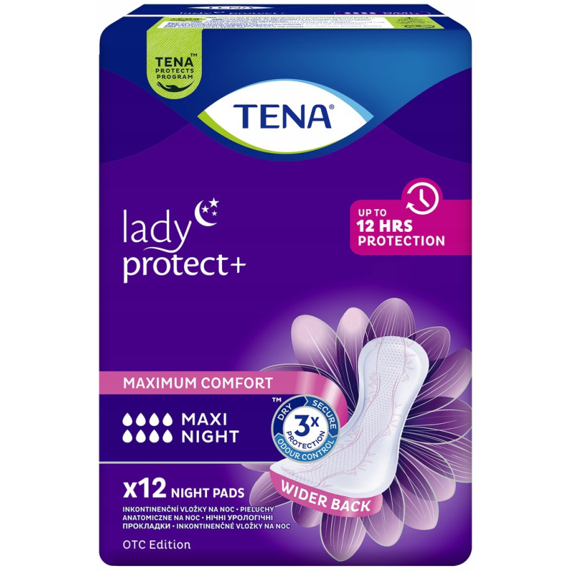 TENA Lady Protect+ Maxi Night spcjalistyczne podpaski na noc dla kobiet