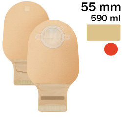1215-55 Worek Stomijny Dwuczęściowy Nova 2 55 mm 590 ml Beż Otwarty Dansac