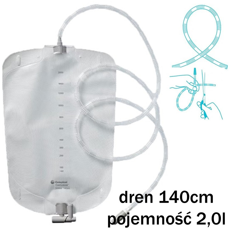 213460 Worek Do Zbiórki Moczu Na Noc Moveen 2000 ml/140 cm Coloplast