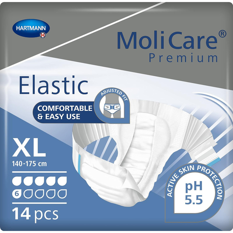 MoliCare Premium Elastic 6K pieluchomajtki zapinane na rzepy XL