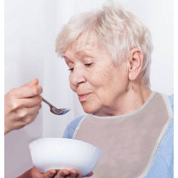 Śliniak do karmienia chorych wiązany Halcamp 25x30