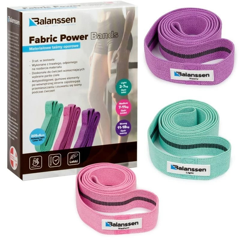 Taśma Do Ćwiczeń i Treningów Oporowa Fabric Power Band Balanssen