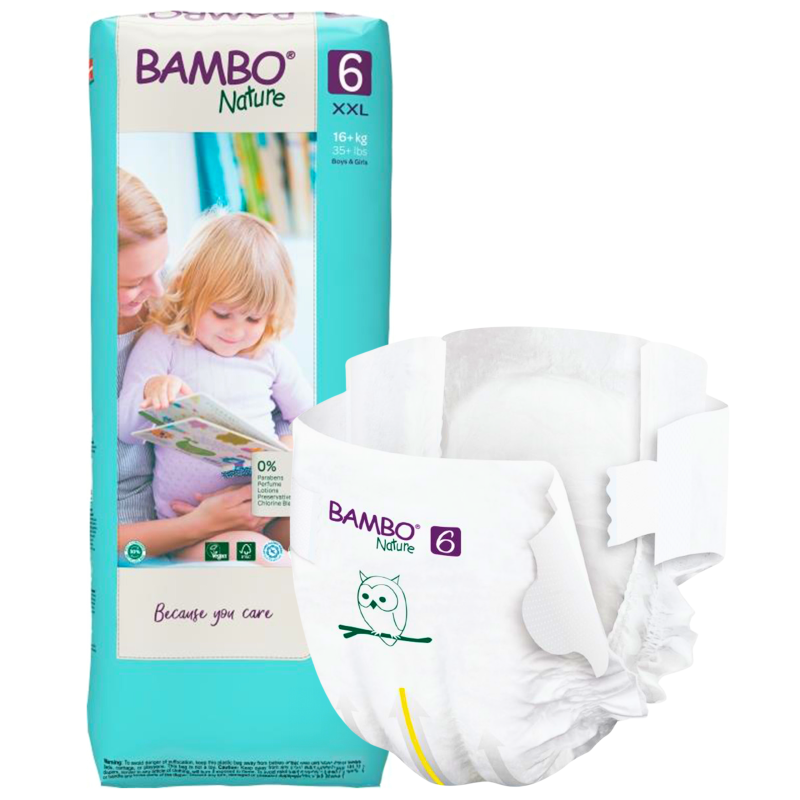 Abena Bambo Nature 6 XXL 16+ kg pieluchy zapinane na rzepy dla dzieci