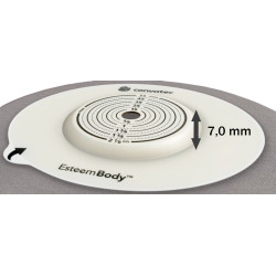 423655 Worek Ileostomijny Jednoczęściowy Esteem Body Otwarty Szary z Okienkiem 10-55 mm Duży 570 ml Convex 7,0 mm V0 Convatec