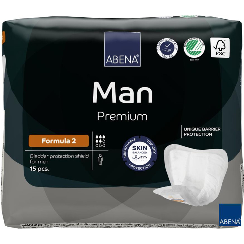 Męskie Wkładki Higieniczne Abena Man Formula 2 Średnie Nietrzymanie Moczu 700 ml Męskie Wkładki Higieniczne Abena Man Formula 2 Średnie Nietrzymanie Moczu 700 ml