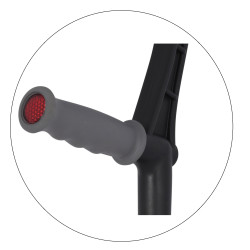 Kula łokciowa 04/MR M Mikirad z pojedynczą regulacją wysokości, stałą podpórką i miękkim uniwersalnym uchwytem