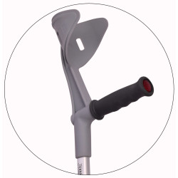 Kula łokciowa 04/MR M Mikirad z pojedynczą regulacją wysokości, stałą podpórką i miękkim uniwersalnym uchwytem