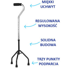 Trójnóg inwalidzki, laska JMC-C 2680SL Timago