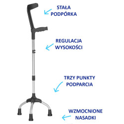 Trójnóg z uchwytem kuli łokciowej 15/MR.KŁ.04 Mikirad
