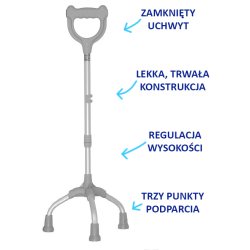 Trójnóg z uchwytem laski zamkniętej 15/MR.L Mikirad