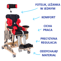Fotelik Rehabilitacyjny ZEBRA Invento Akces Med, Komfort, Stabilizacja i Wszechstronność