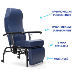 Fotel Geriatryczny, dla seniorów NORMANDIE Vermeiren – Komfort i Wszechstronność
