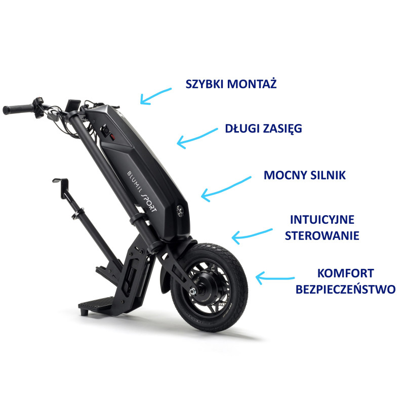 Napęd elektryczny, przystawka do wózka inwalidzkiego Blumil Sport