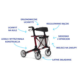 Lekki i wytrzymały balkonik aluminiowy Quadri Light Vermeiren