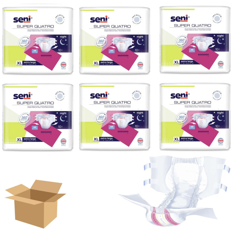 Super Seni Quatro pieluchomajtki na rzepy dla seniora