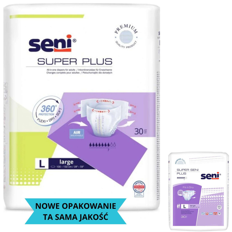 Super Seni Plus pieluchomajtki dla dorosłych zapinane na rzepy